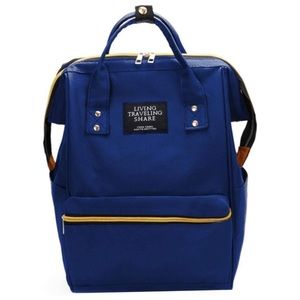 Large backpack denim blue
